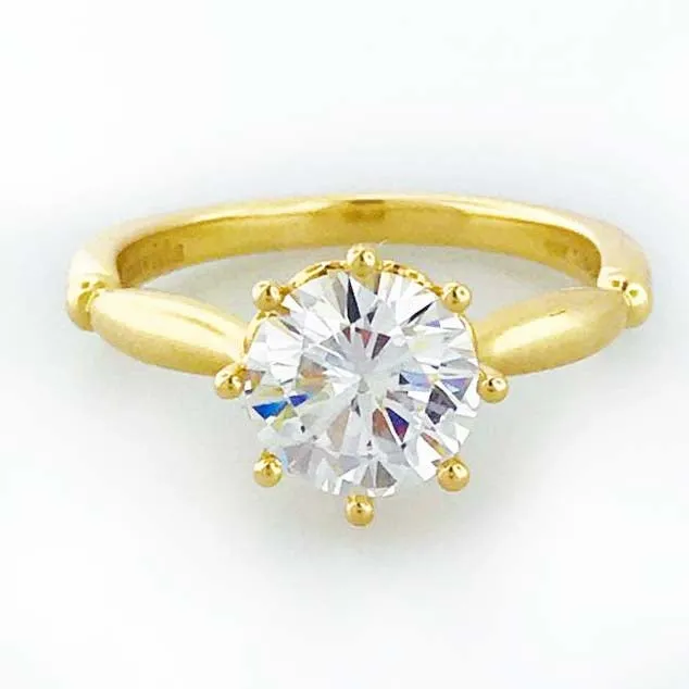 Diamond Six Prong Solitaire Ring