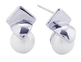 DJE310885 14K Pearl Square Post Earrings