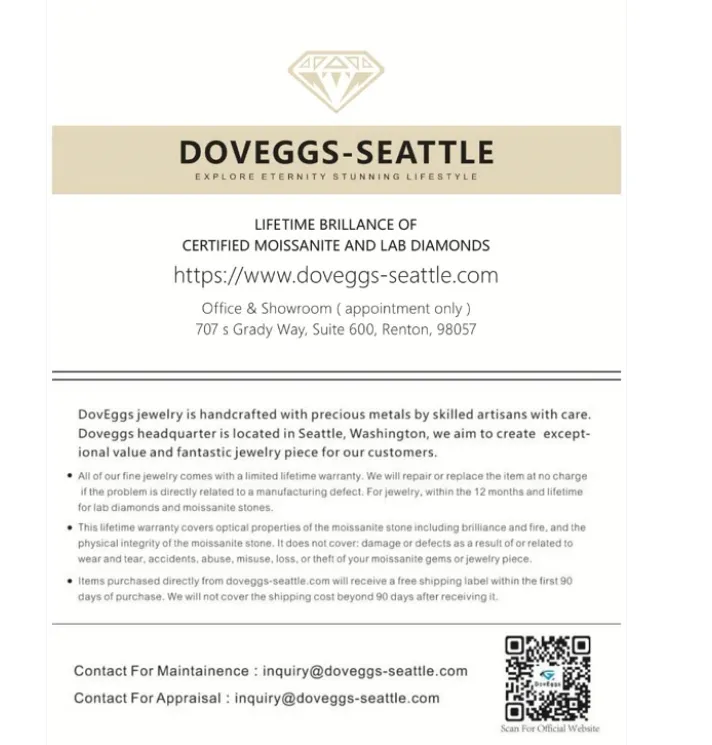 Doveggs asscher three-stone moissanite engagement ring