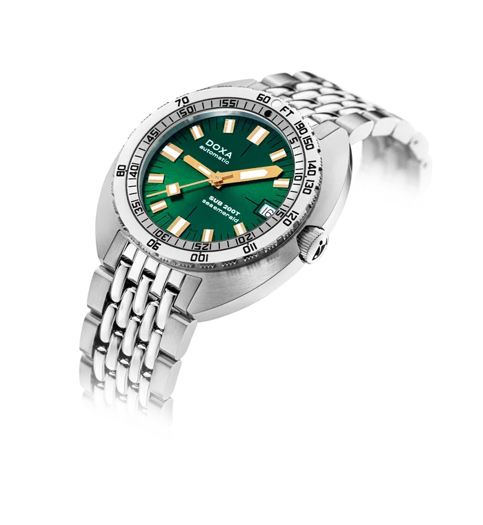 DOXA Sub 200T Sea Emerald Sunray Stainless Steel - 804.10.131S.10