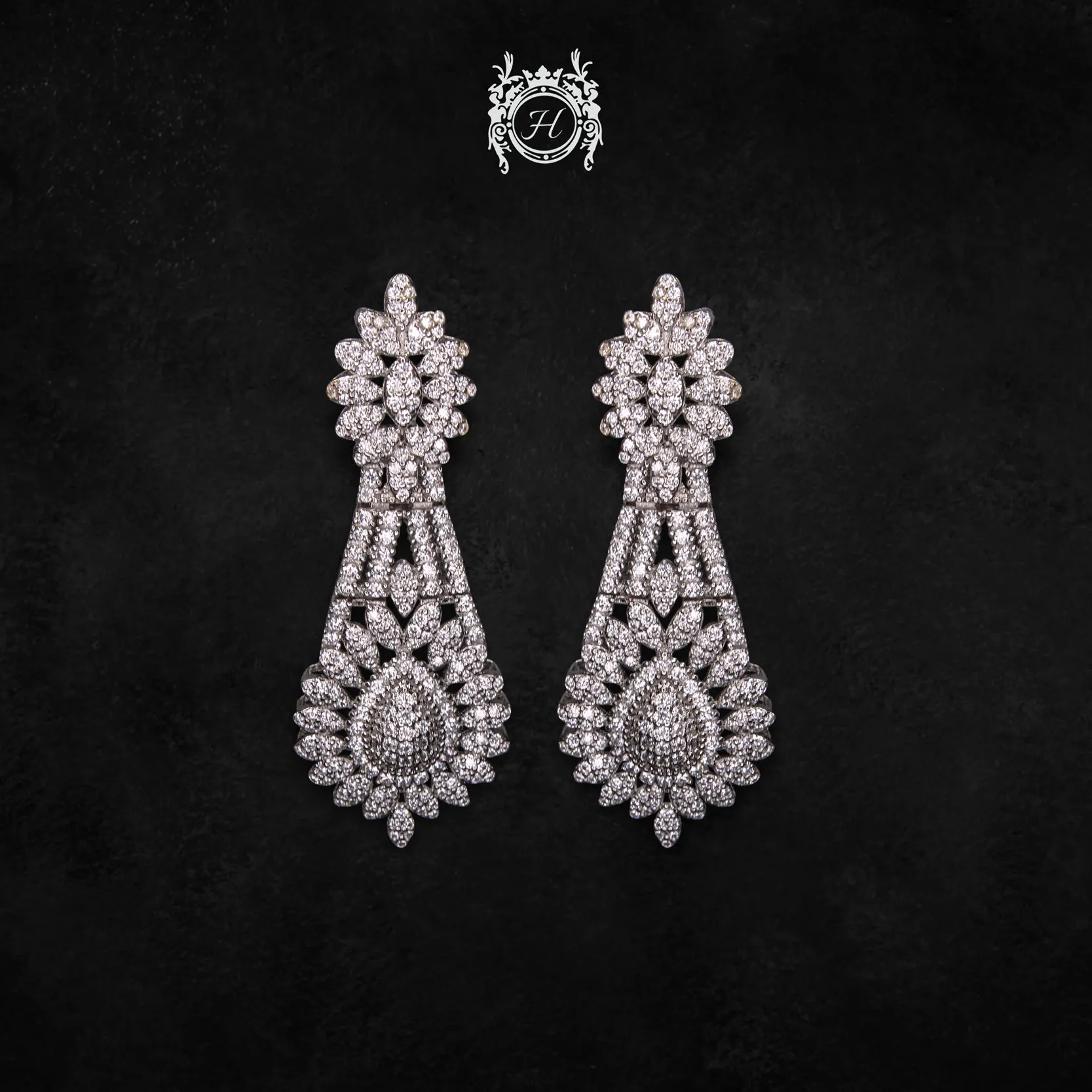 Earrings in Cubic Zircons