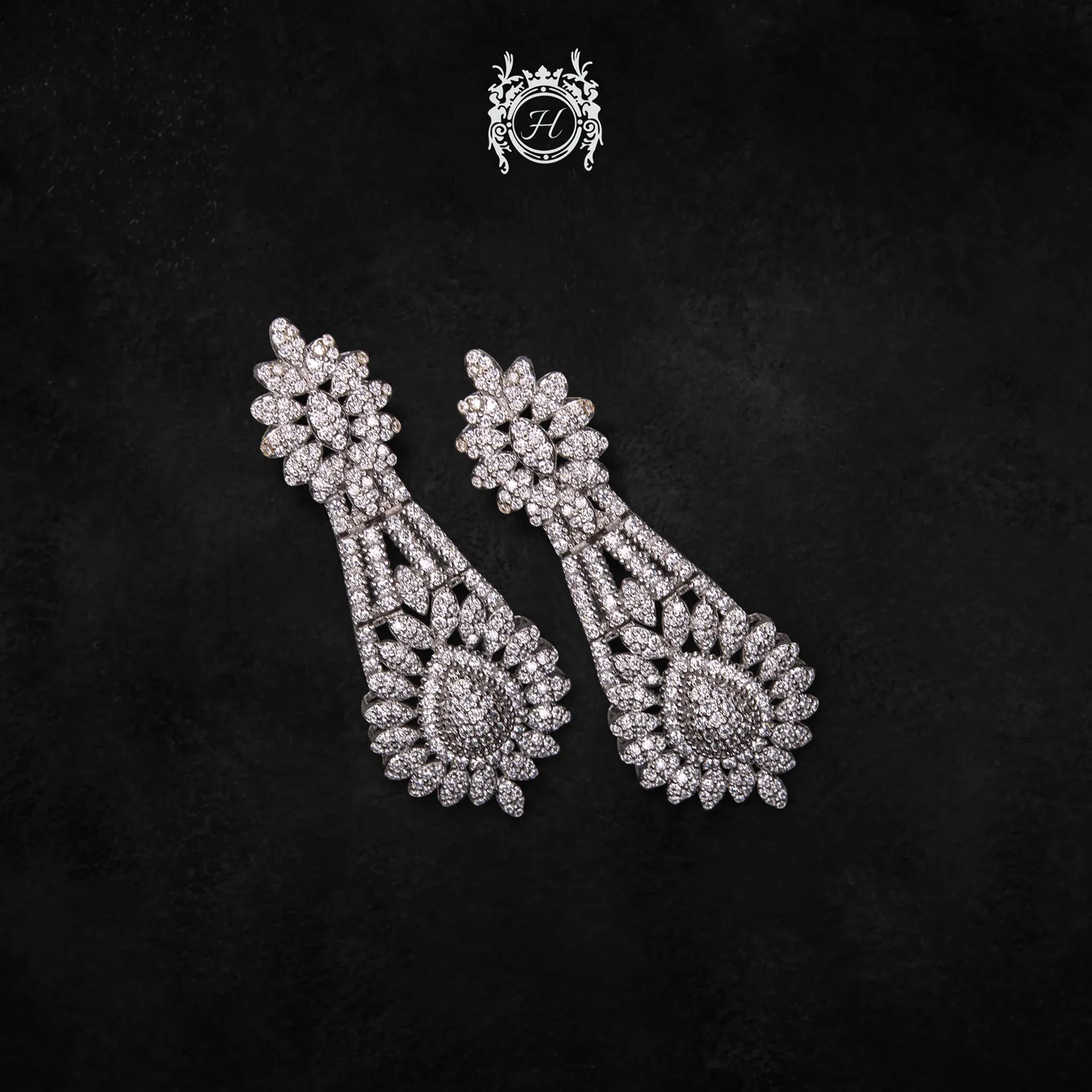 Earrings in Cubic Zircons