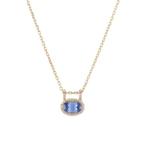 East West Blue Sapphire Necklace (ready to ship option)*