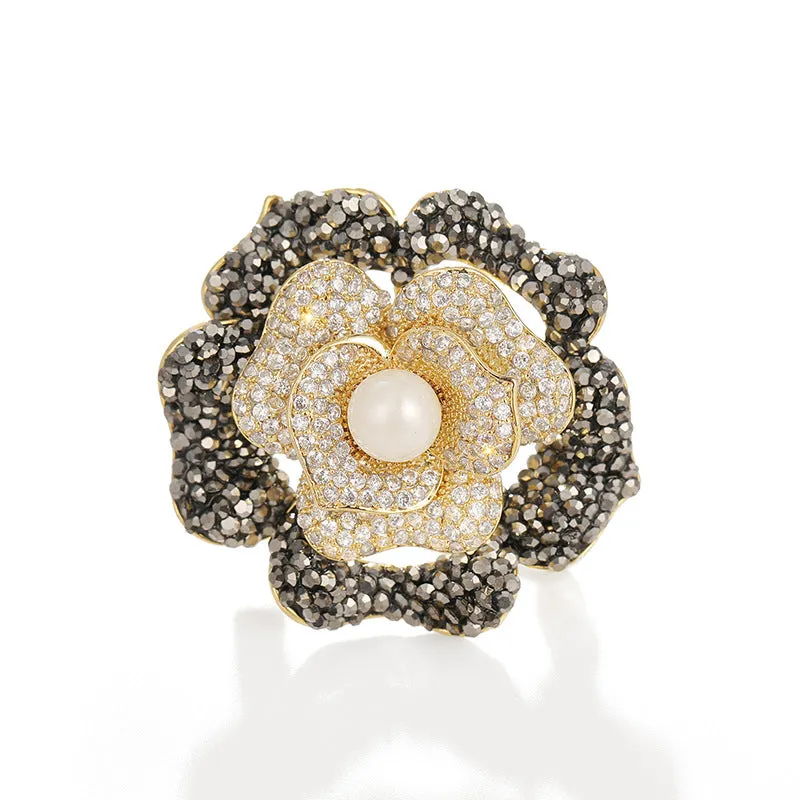 Embellished Poppy Radiance Lapel Pin