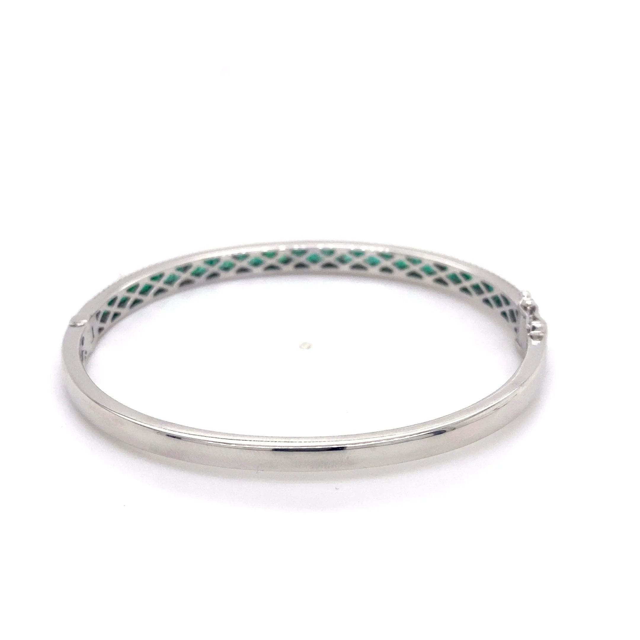 Emerald and Diamond Bangle Bracelet