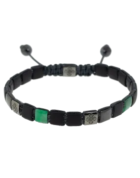 Emerald Onyx Lock Bracelet