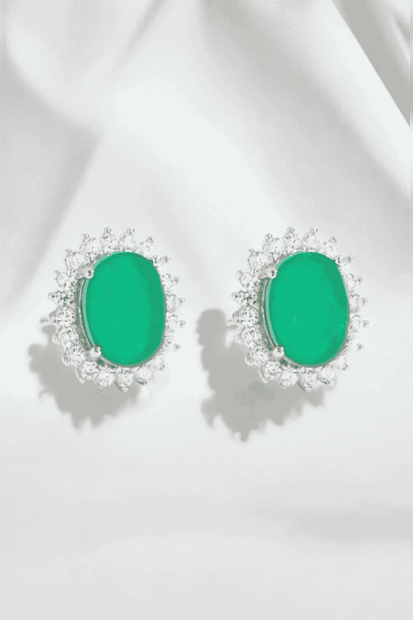 Emerald Zirconia Studs