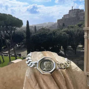 EMPEROR HADRIAN Authentic Ancient Roman coin 2nd Cent. AD Silver Bracelet