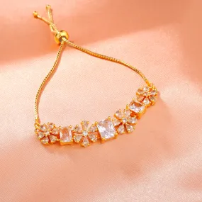 Estele Gold Plated CZ Fascinating Designer Bracelet for Women