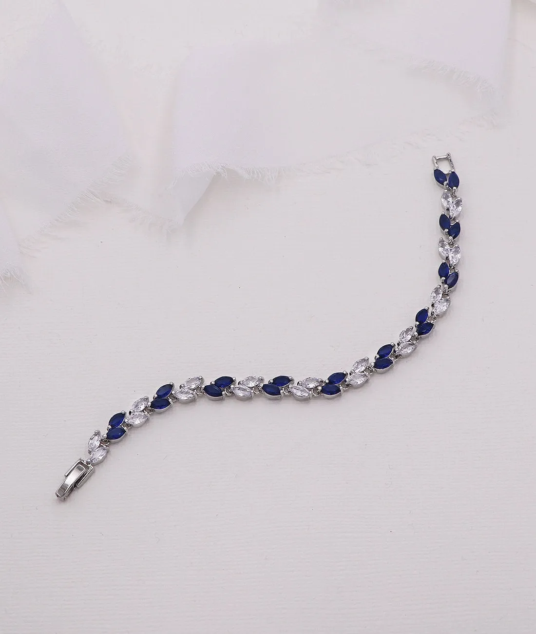 Evelyn Sapphire Blue and Clear Jewelry Set