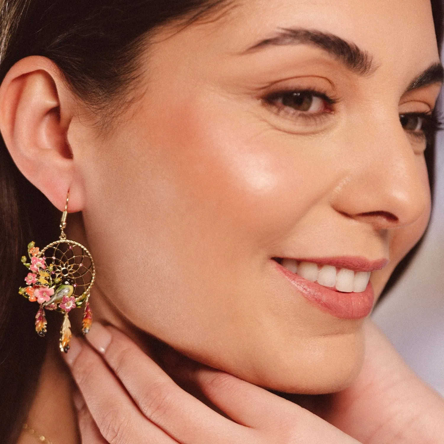 Floral Dream Catcher Earrings