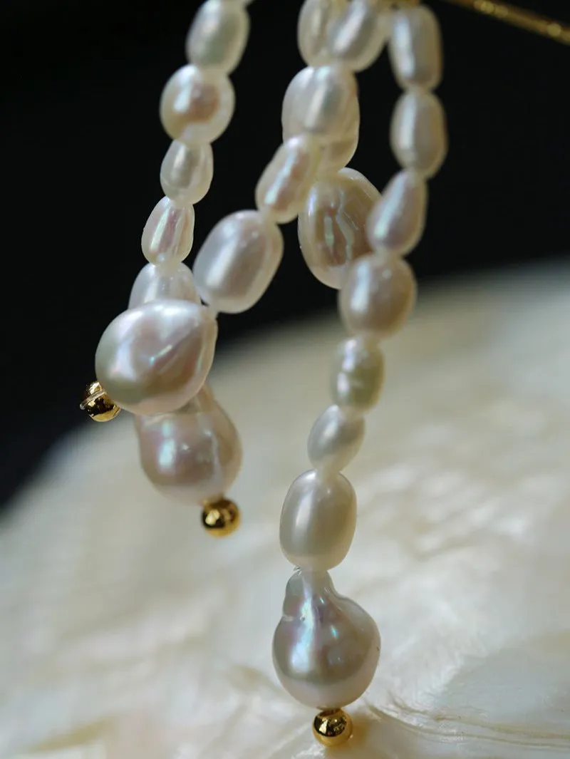 French Style Woven Pearl Bow Earrings