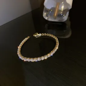 Geometric Zircon Bracelet Net Red Temperament Design Sense Of Hand Ornaments