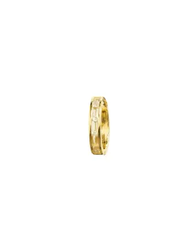 Gold Hoops with Bagettes