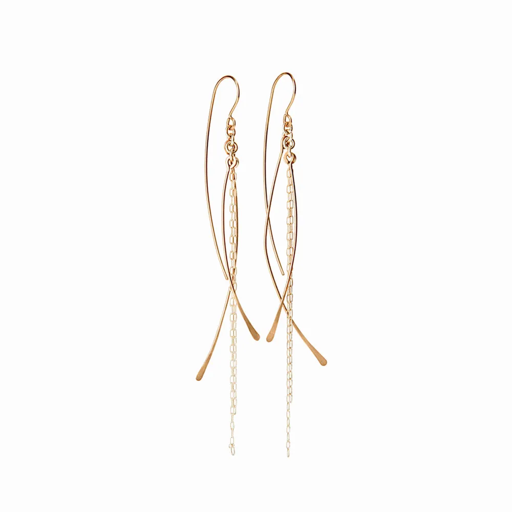 Gold Waterfall Earrings