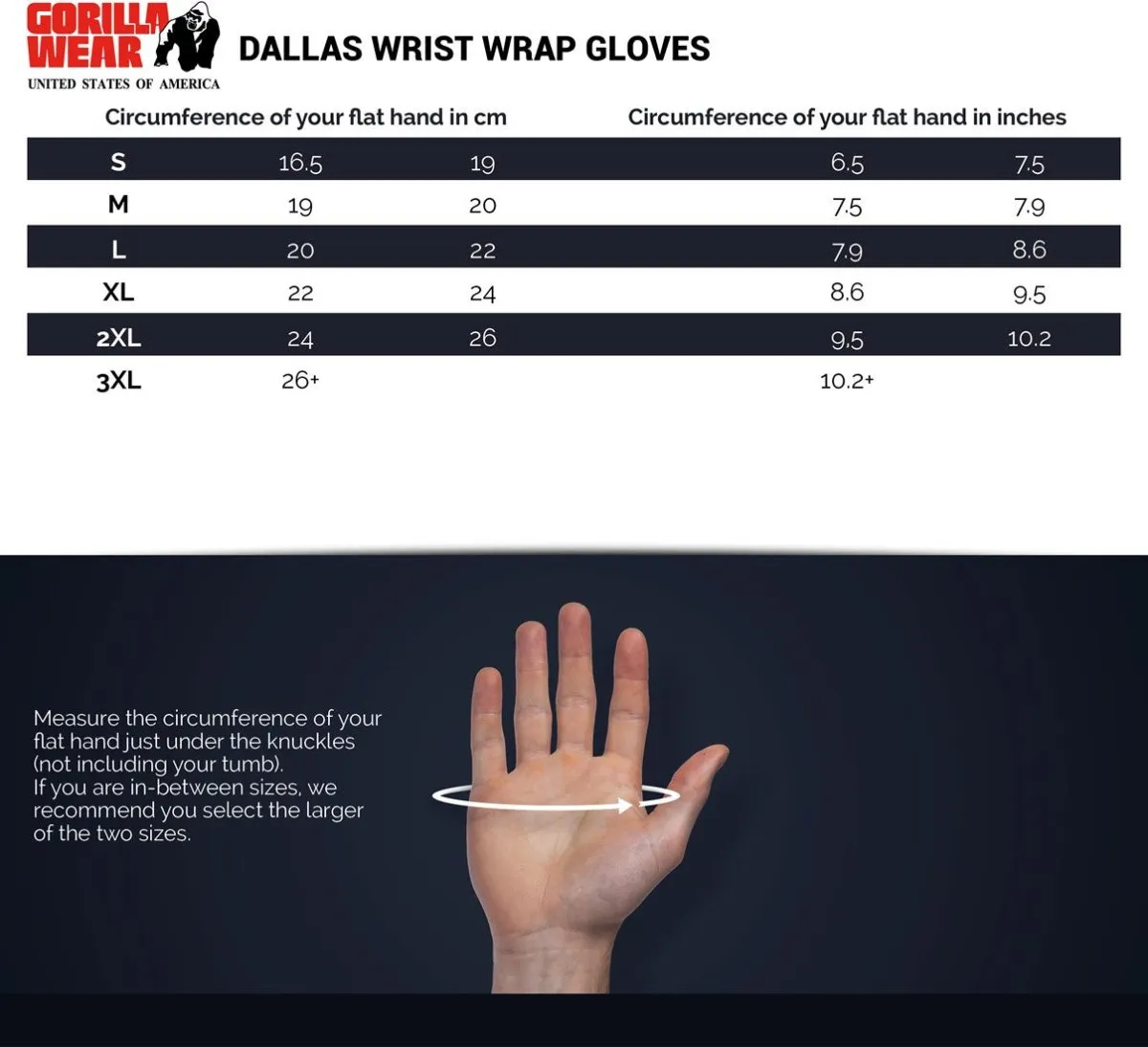 Gorilla Wear Dallas Wrist Wrap Gloves - Black/Red Stitched
