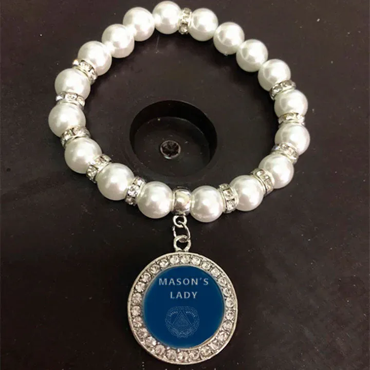 Grand Master Blue Lodge Bracelet - Gold and White