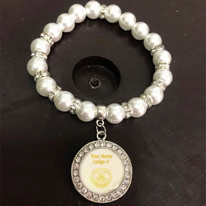 Grand Master Blue Lodge Bracelet - Gold and White
