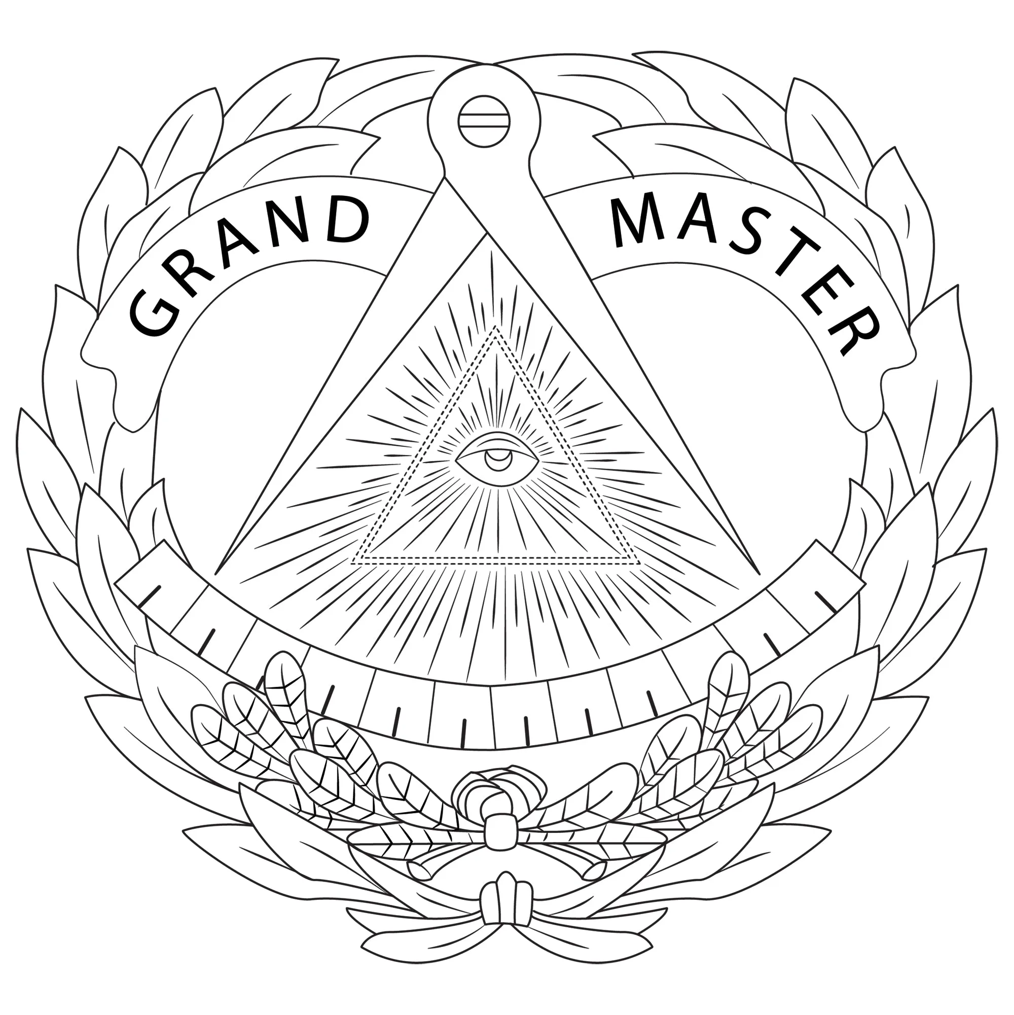 Grand Master Blue Lodge Bracelet - Gold and White