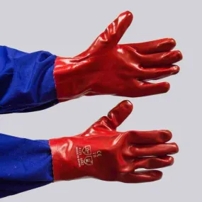 GRANGE PVC MEDIUM WEIGHT GLOVE - RED 27CM