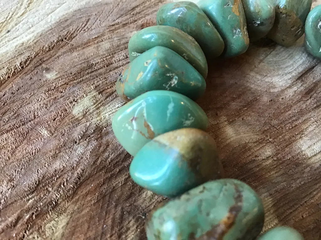 Handmade Buffalo Nickel & Turquoise Stretch Bracelet