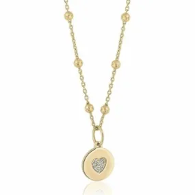 Heart Disc Necklace