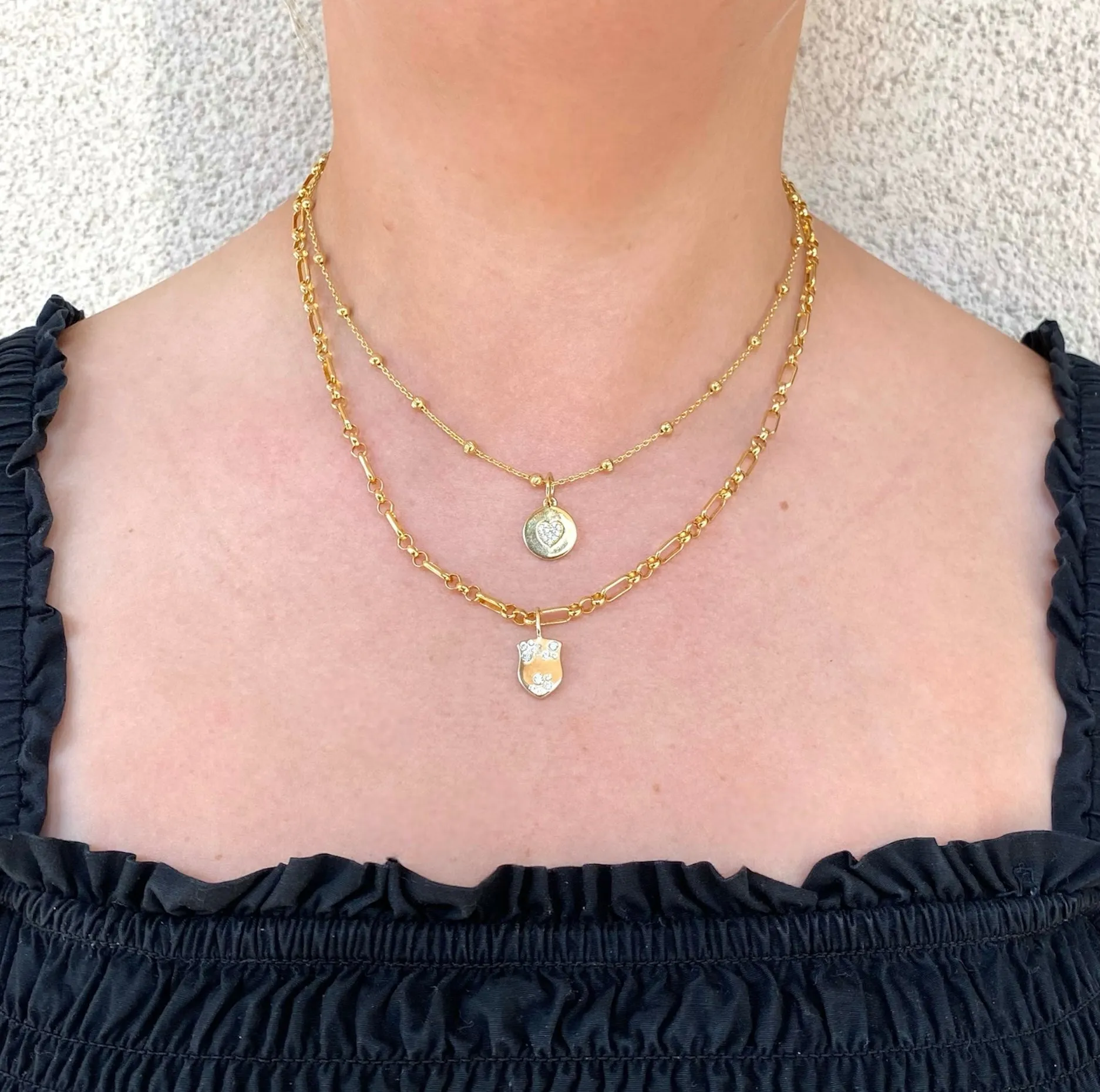 Heart Disc Necklace