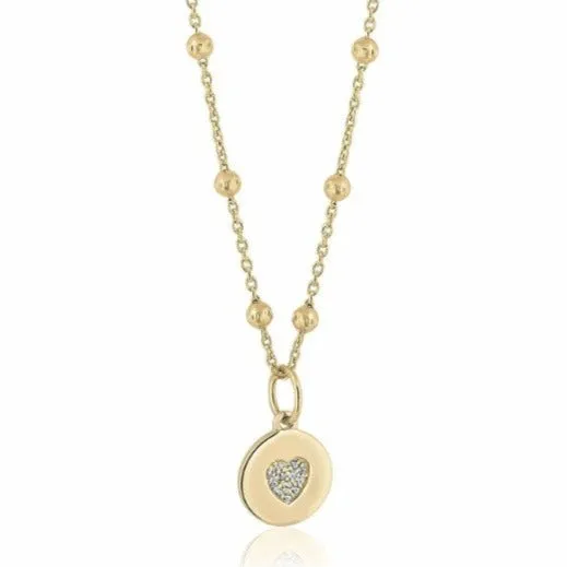 Heart Disc Necklace