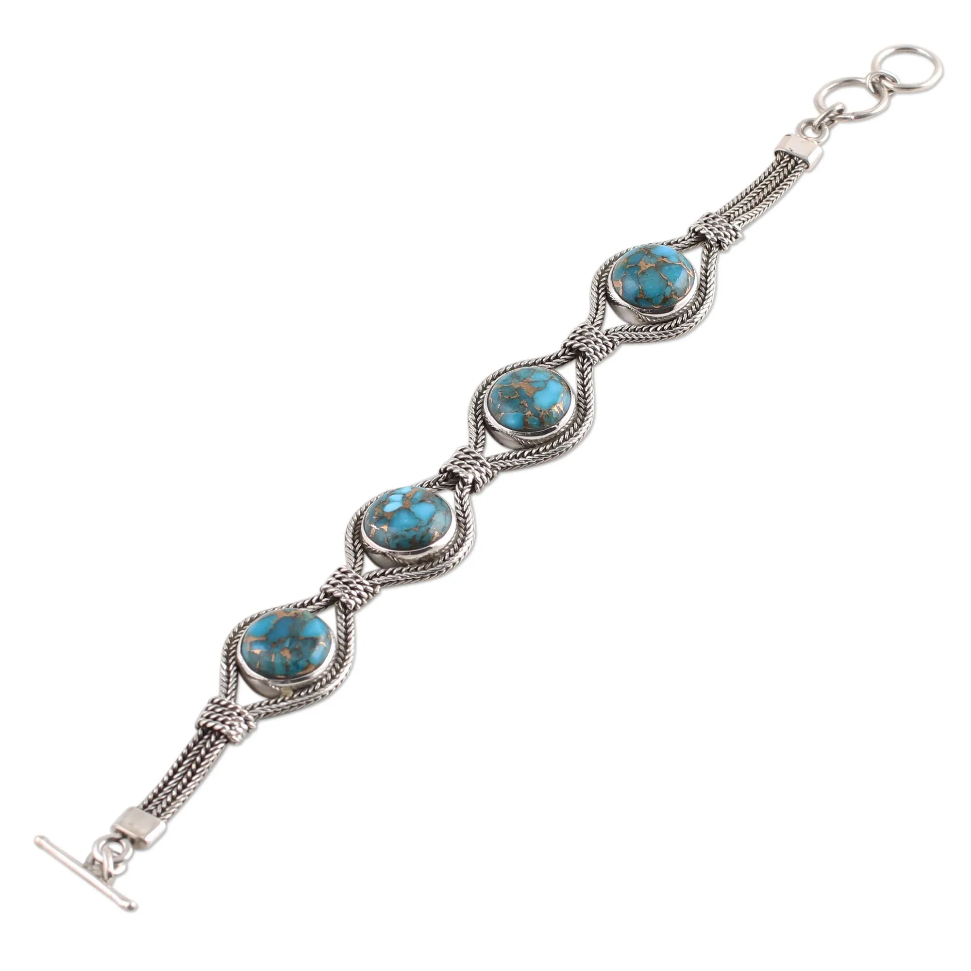 Heavenly Blues Turquoise Silver Bracelet