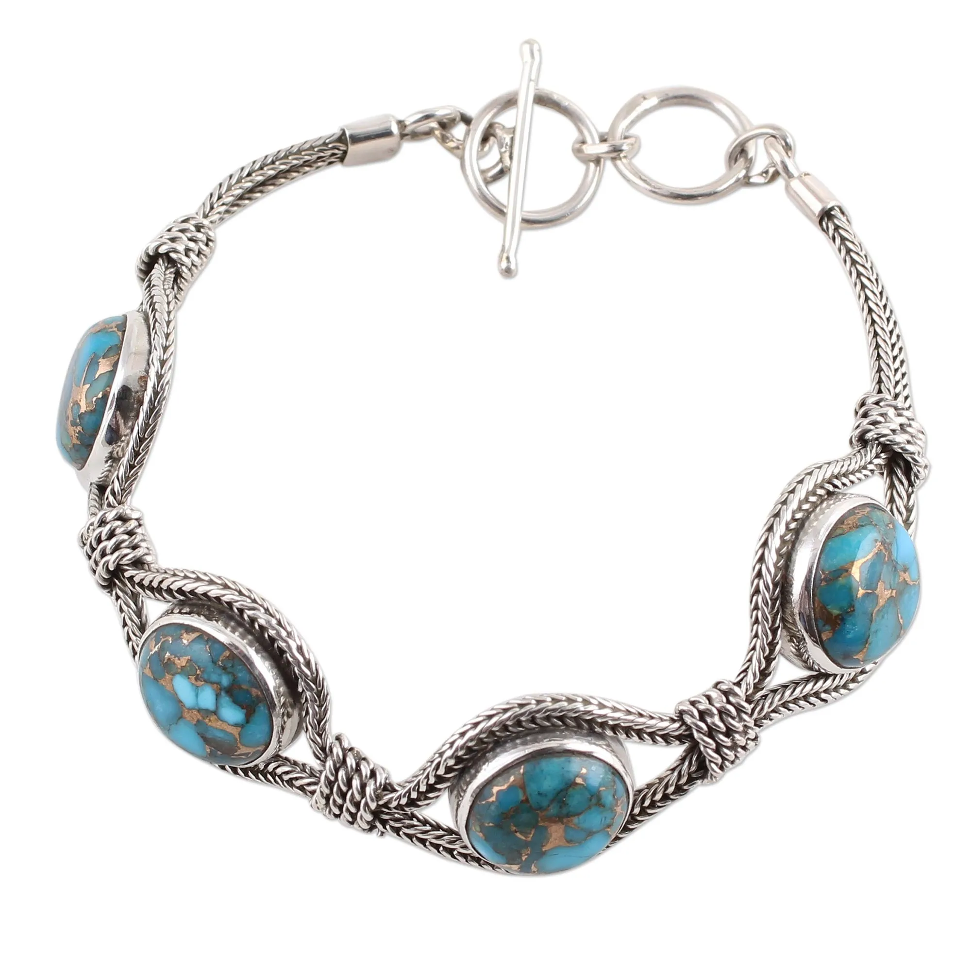 Heavenly Blues Turquoise Silver Bracelet