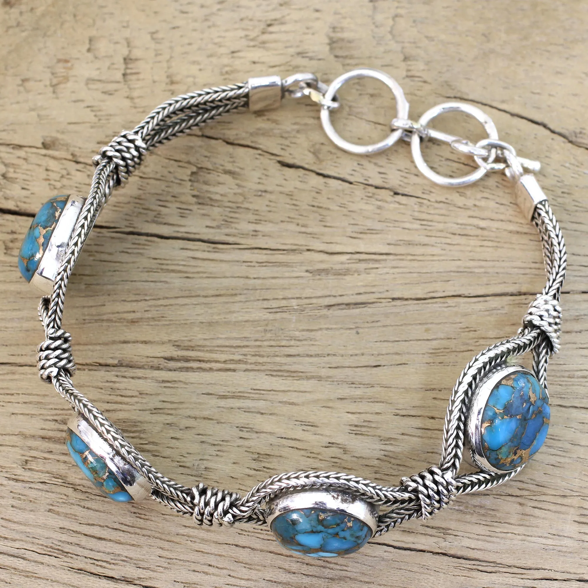 Heavenly Blues Turquoise Silver Bracelet