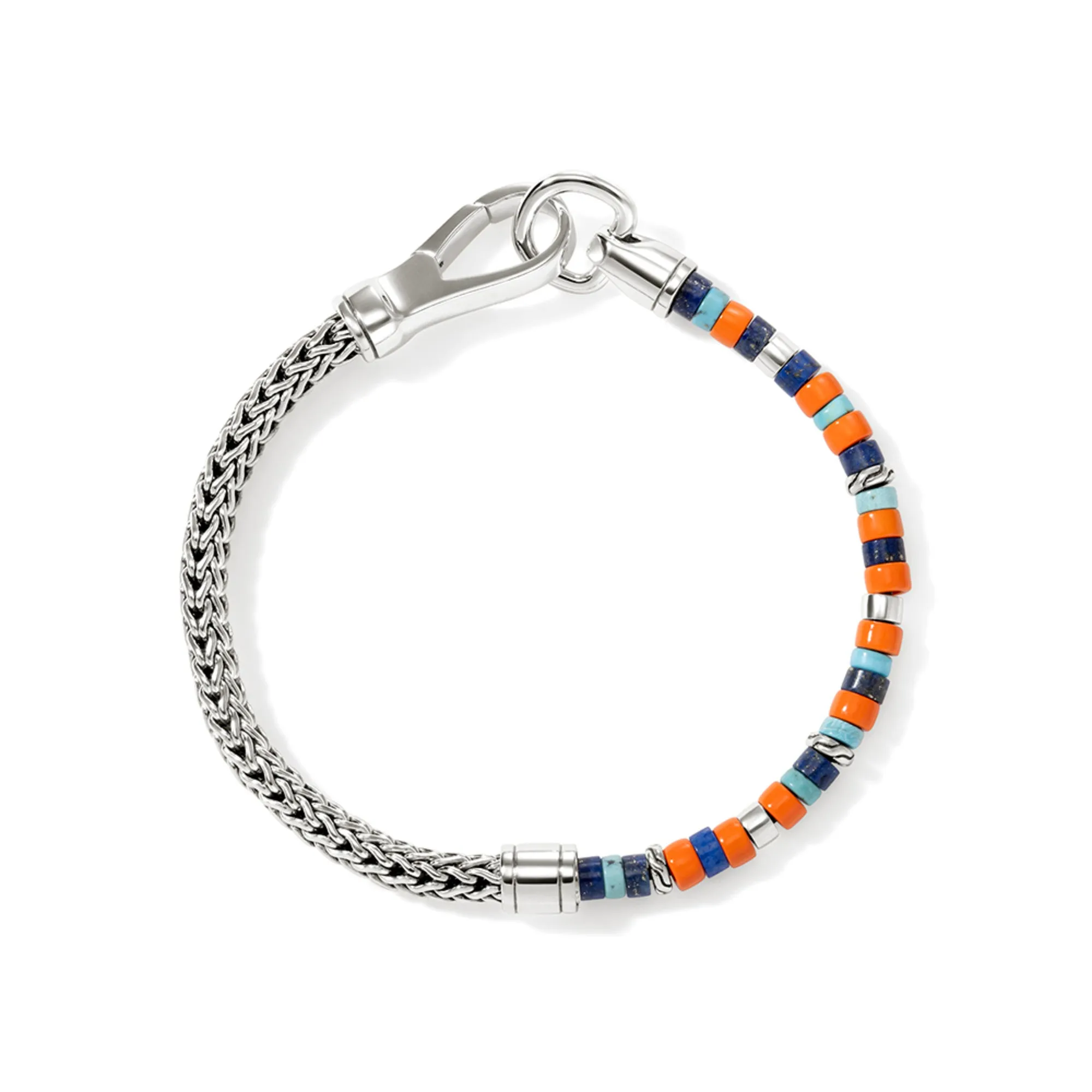 Heishi Chain Bracelet, Silver|BUS9012521ORLPZTQ