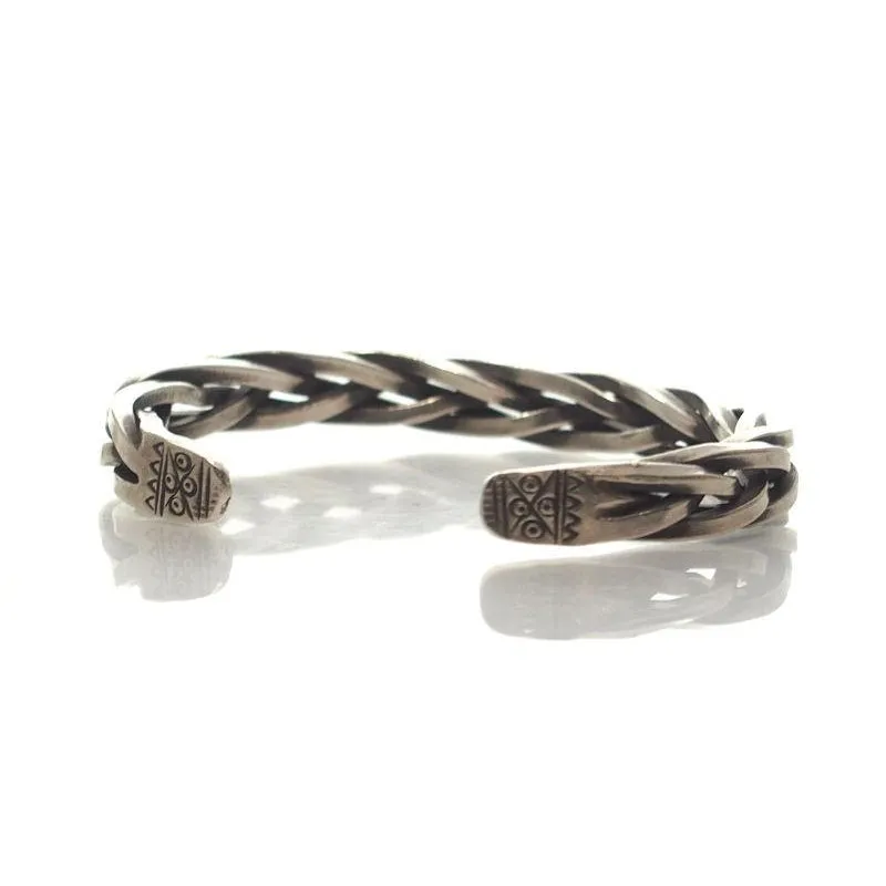 Hmong 95% Pure Silver Hand Finished Cuff Bracelet -2