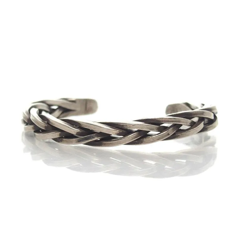 Hmong 95% Pure Silver Hand Finished Cuff Bracelet -2