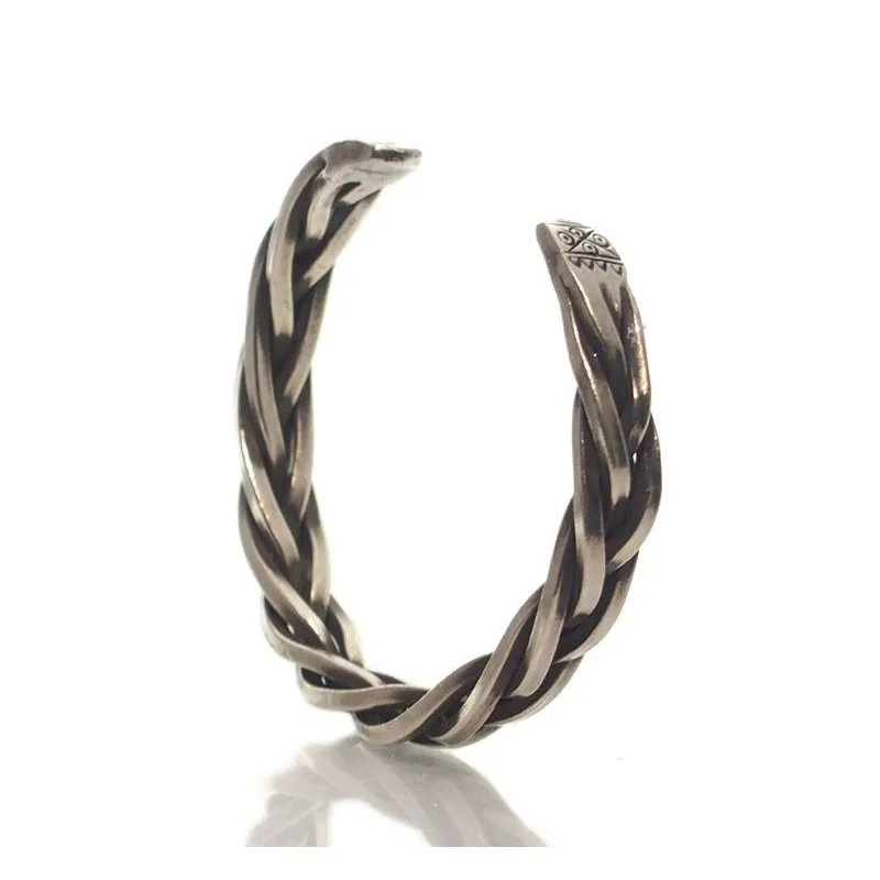 Hmong 95% Pure Silver Hand Finished Cuff Bracelet -2