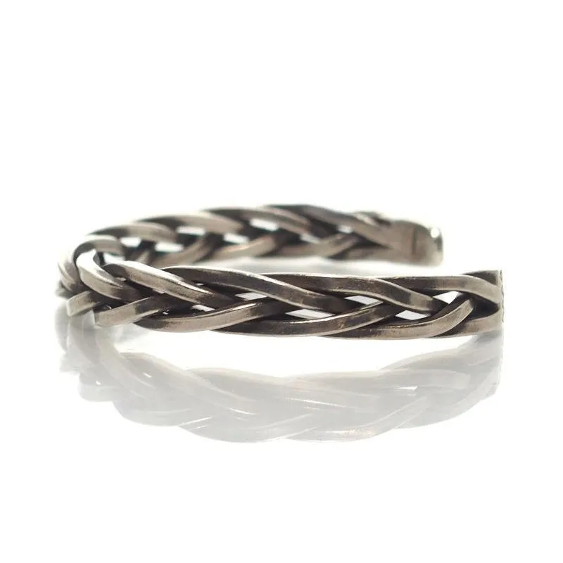 Hmong 95% Pure Silver Hand Finished Cuff Bracelet -2