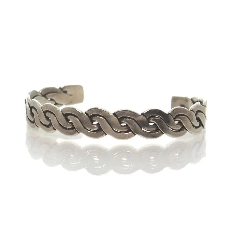 Hmong 95% Pure Silver Hand Finished Cuff Bracelet -3