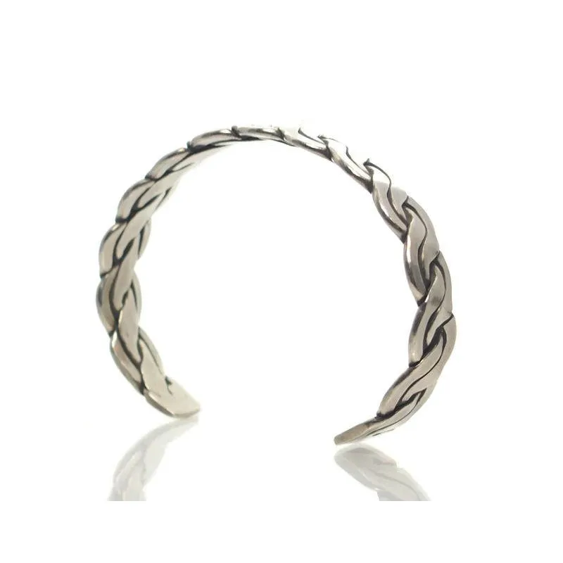 Hmong 95% Pure Silver Hand Finished Cuff Bracelet -3