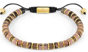 INSTINCTSTYLE bracelet in steel with stones RHODOCROSITE