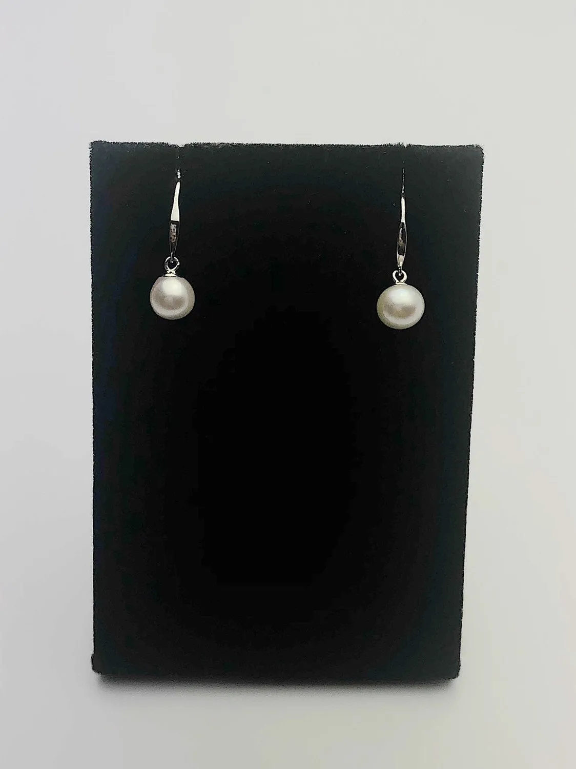 Japanese Akoya Pearl Earrings on Sterling Silver French Hooks, 6.5-7mm or 7-7.5mm (819)