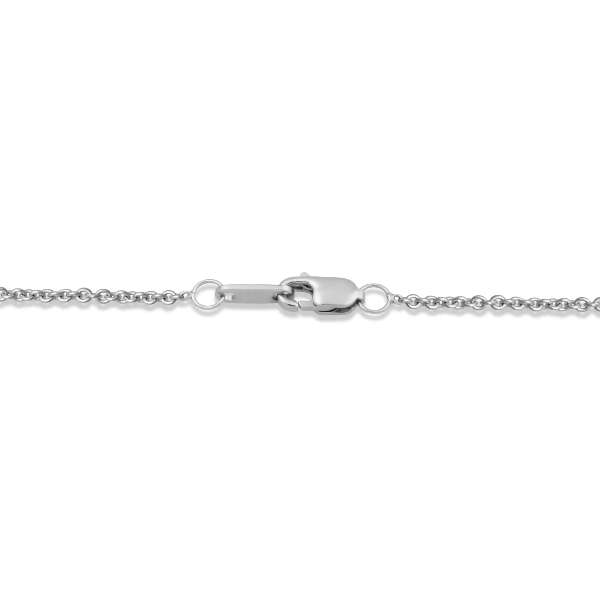 Jewelili Sterling Silver With Octagon Amethyst and Created White Sapphire Pendant Necklace