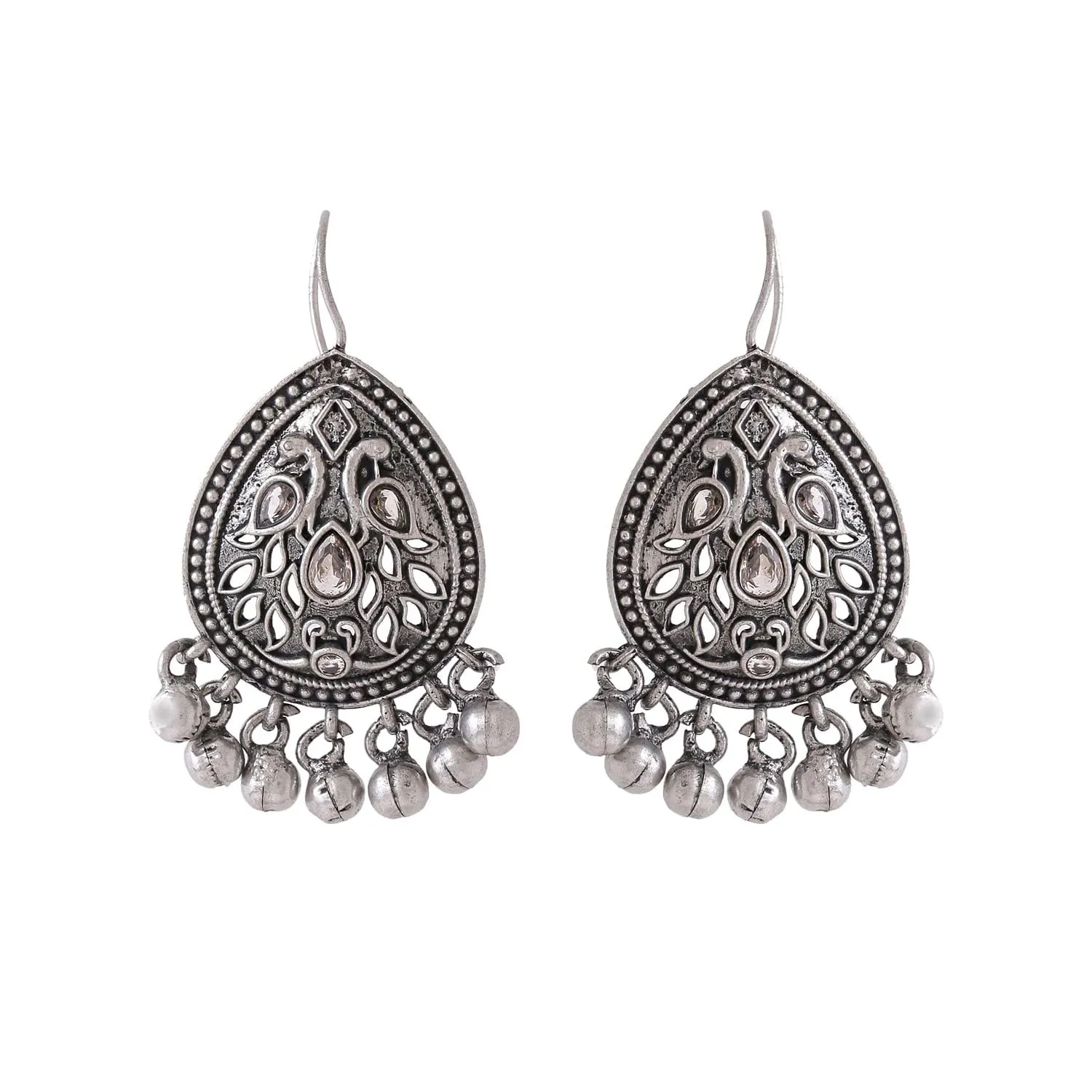 Kairangi Earrings for Women and Girls Silver Oxidised Drop Earrings | Silver Oxidised Drop Earrings|Birthday Gift For girls and women Anniversary Gift for Wife