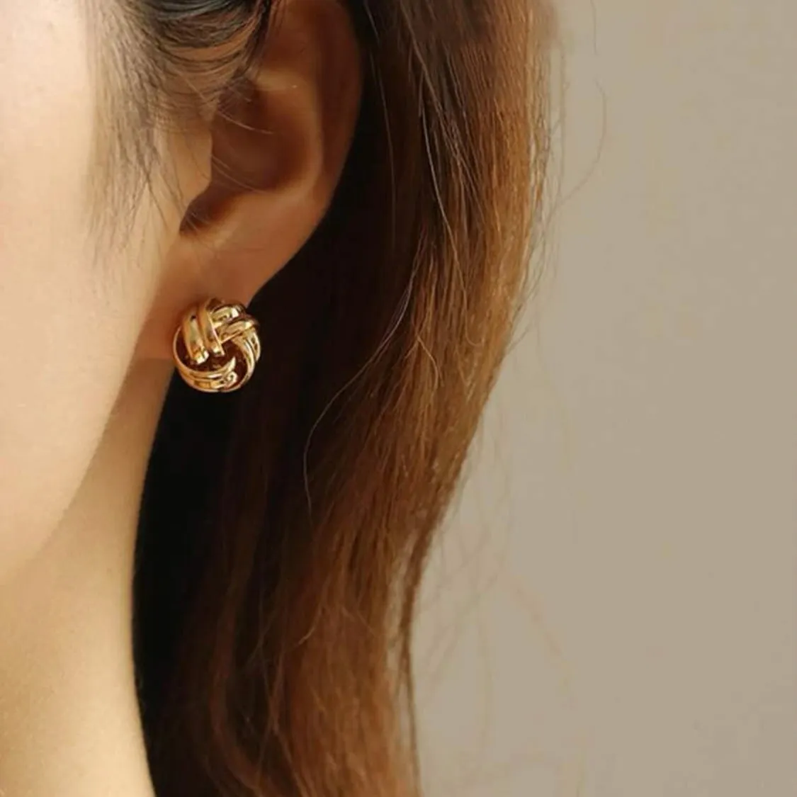 Kayla Golden Knot Earrings