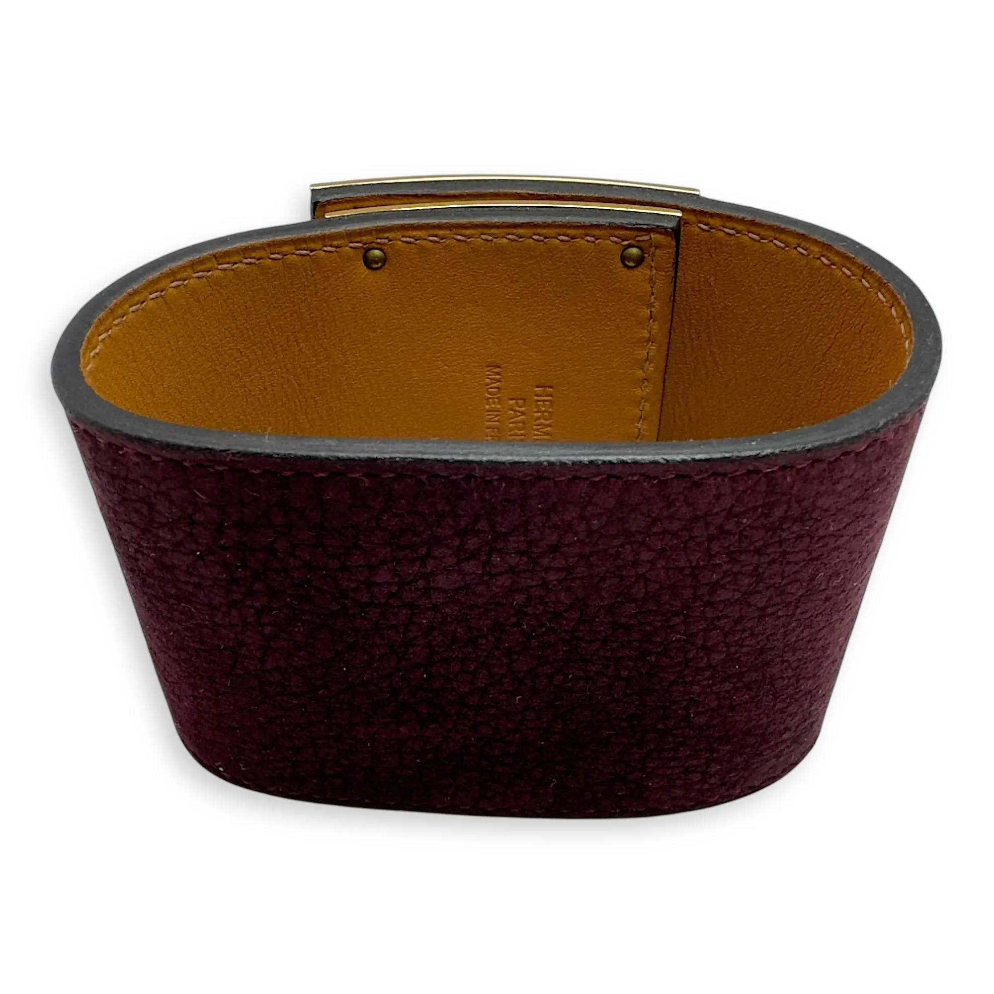 Kelly Dog Extreme S Purple Bracelet in Suede Leather, Gold hardware
