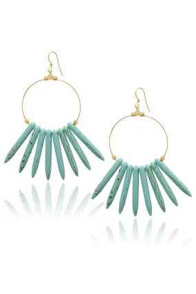 KENNETH JAY LANE STICK Turquoise Earrings