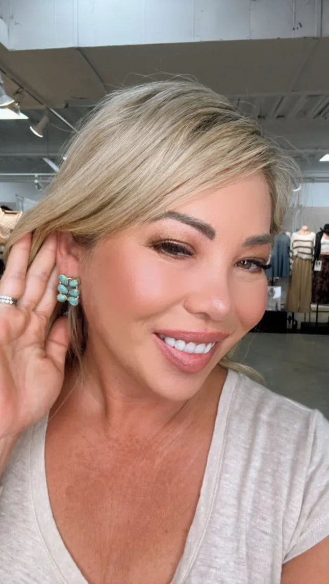 Kingsman Turquoise Petal Studs