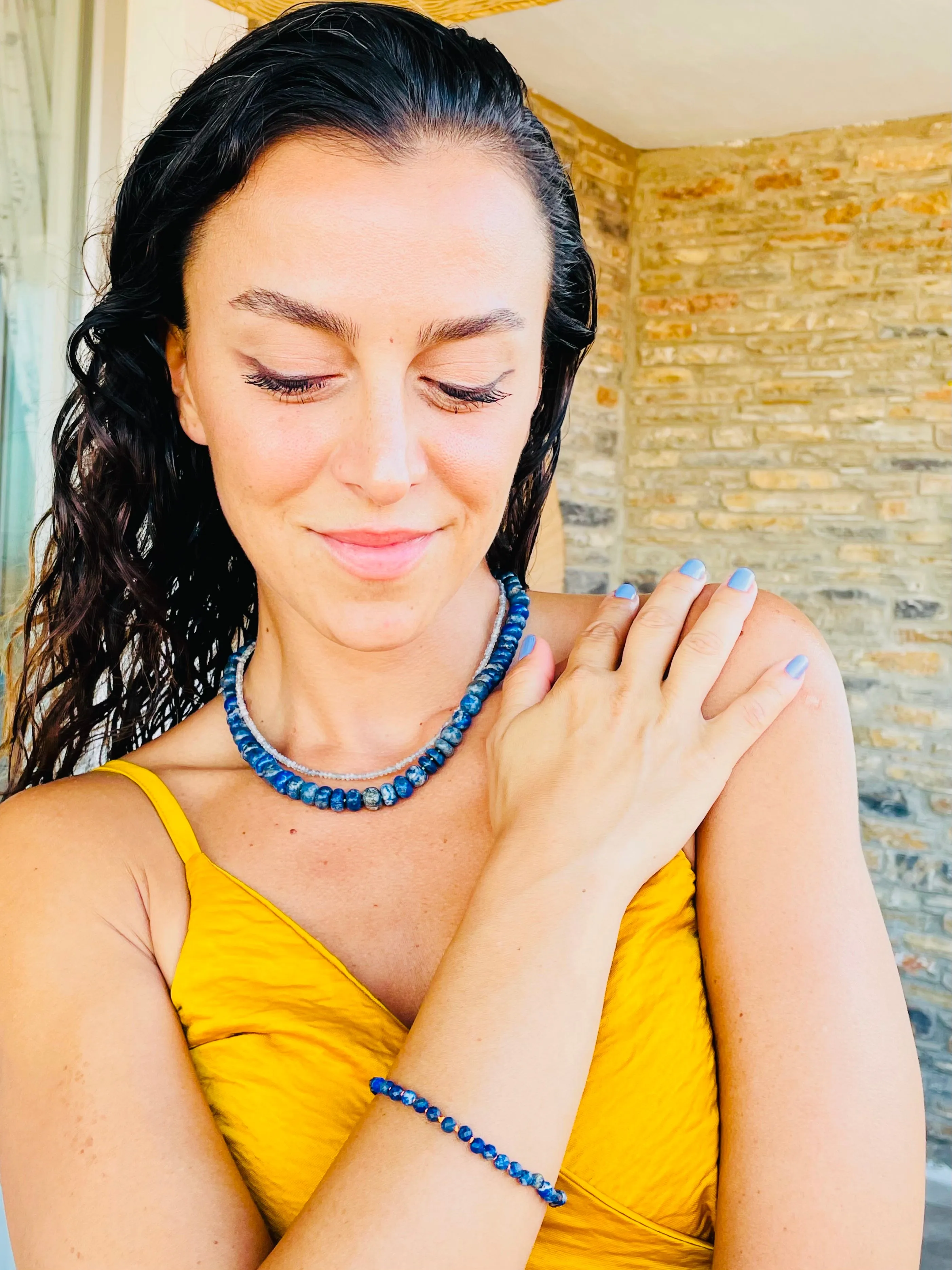 Lapis Lazuli Beaded Bracelet