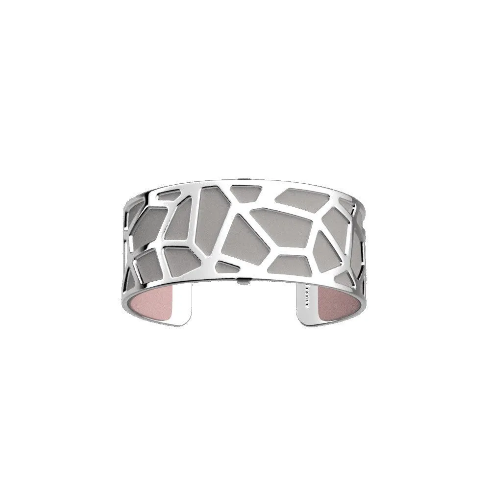 LES GEORGETTES BY ALTESSE Girafe Bracelet 25mm, Silver Finishing - Light Grey / Light Pink