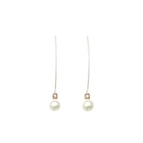 Long Drop Pearl Earrings