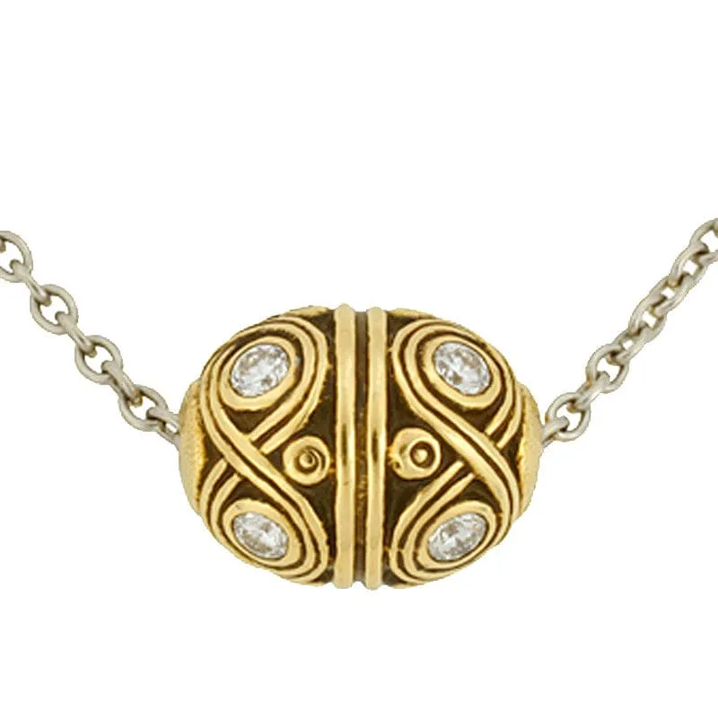 M-615P "Ball" Diamond Pendant - M-615P & CH